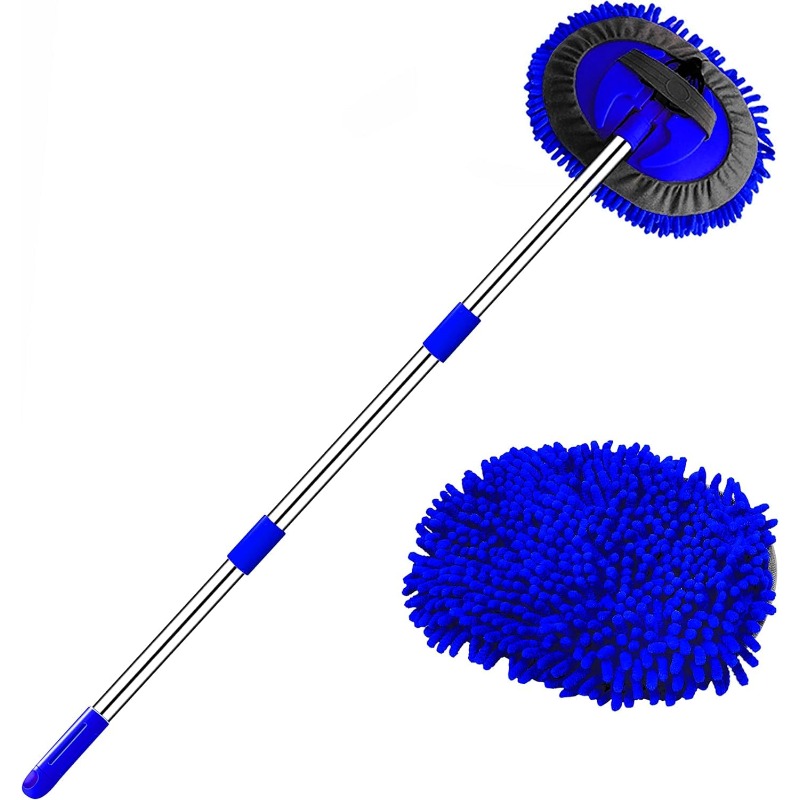 Car Cleaning Brush - Extendable Car Wash Mop, Long Handle