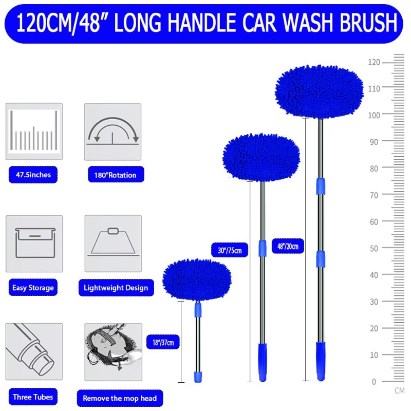 Extendable Car Wash Mop, Long  - Car Cleaning Brush ulasan dan harga