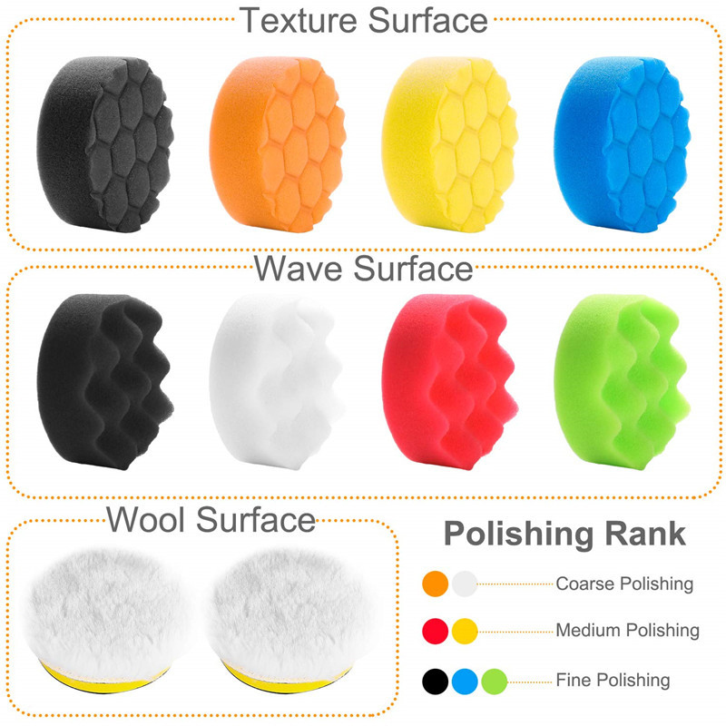4pcs 4'' Car Polish Buffer Pad - Polish Pad Set Buffer ulasan dan harga